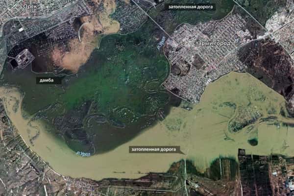 Два спутника Роскосмоса сделали снимки затопленного от паводков Оренбуржья