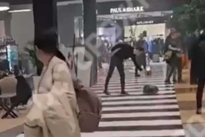 Пожар в аэропорту «Шереметьево»: задымился рюкзак у мужчины в военной форме. Видео