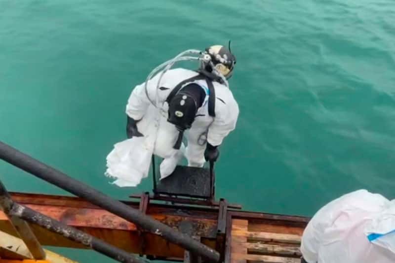 Аквалангист погиб при отчистке моря от мазута в Краснодарском крае