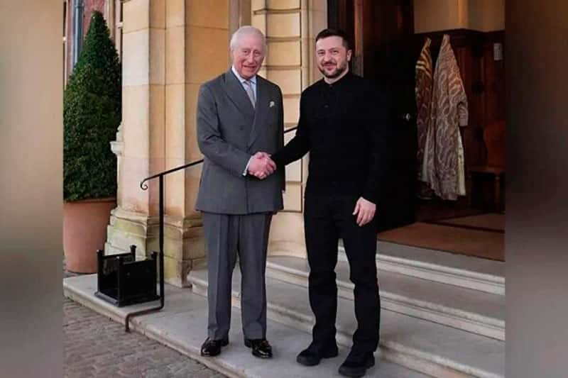 Одетый во все черное Зеленский встретился с королем Карлом III