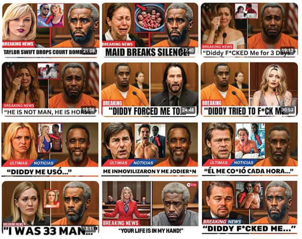 Больше 70 миллионов просмотров собрали фейковые ролики о суде над Пи Дидди, созданные искусственным интеллектом