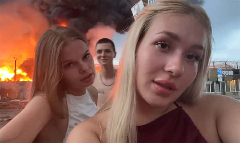 Трёх зумеров задержали за съёмку видео на фоне горящей нефтебазы на Кубани