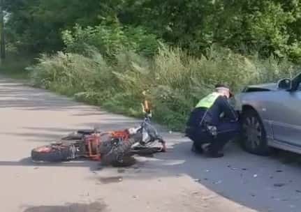 Под Курском подросток погиб на питбайке после жесткого столкновения с KIA