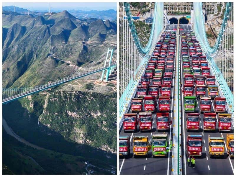 Дорога над пропастью: новый мост в Китае сократил путь с 2 часов до минут