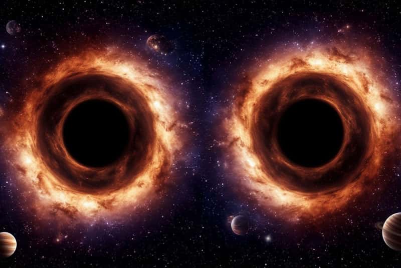 Учёные впервые сфотографировали пару чёрных дыр