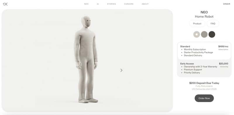 Стартап 1X представил робота Neo — домашнего помощника с искусственным интеллектом