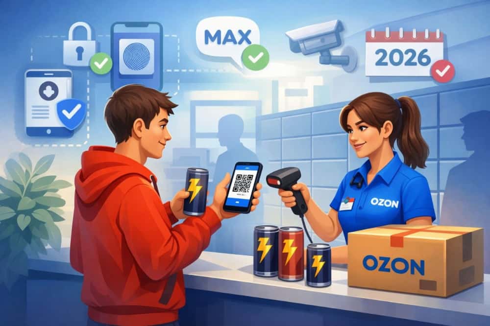 Ozon усиливает контроль за продажей энергетиков: двойная проверка возраста через «Цифровой ID» с 6 апреля