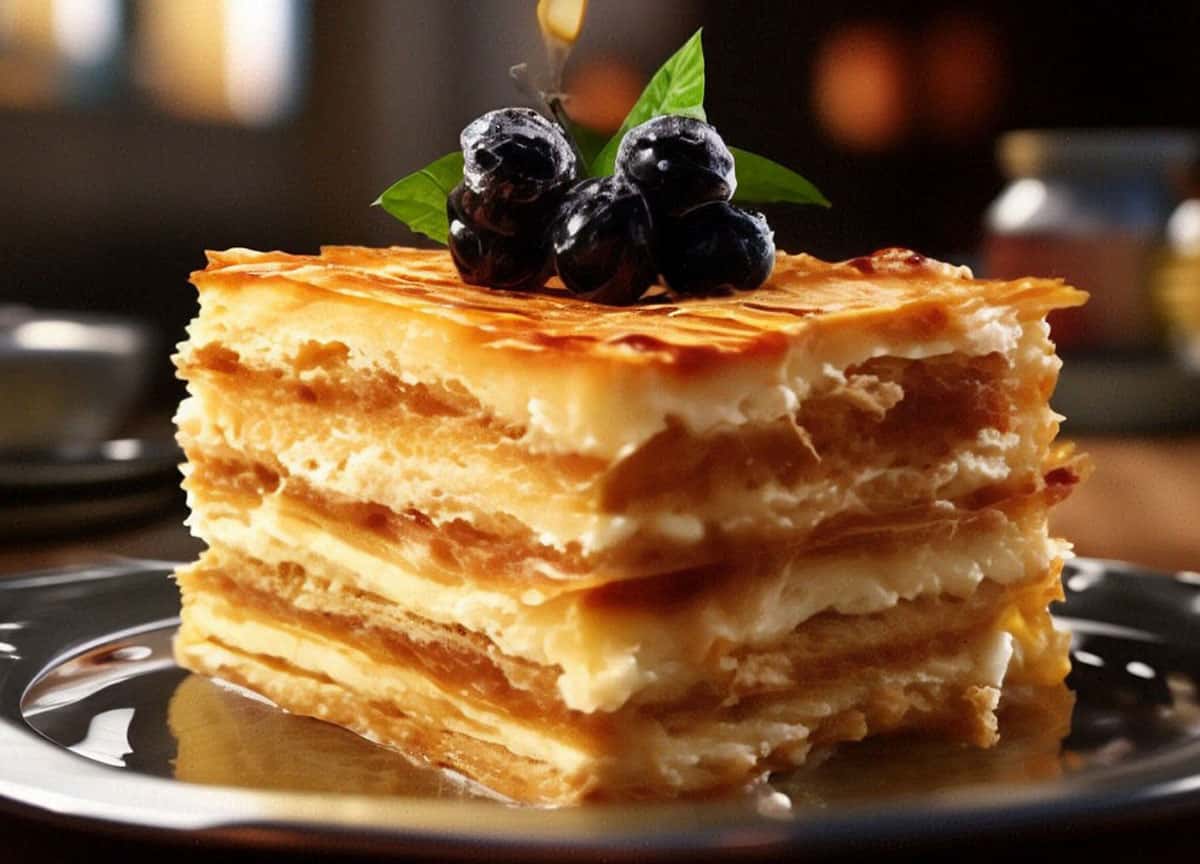 Торт «Наполеон» за 30 минут: быстрый рецепт из готового слоёного теста, который выручит, когда гости уже на пороге