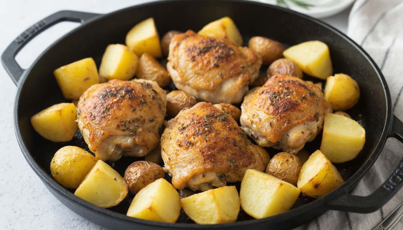 Быстрый ужин за час: сочные куриные бедрышки с картошкой в духовке - готовлю его, когда не хочется заморачиваться