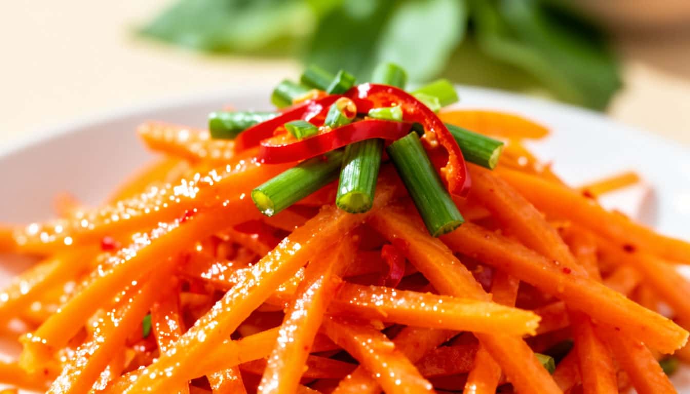 Смешиваю эти 5 ингредиентов в миске: морковь по‑корейски получается вкуснее, чем в магазине - простейший рецепт