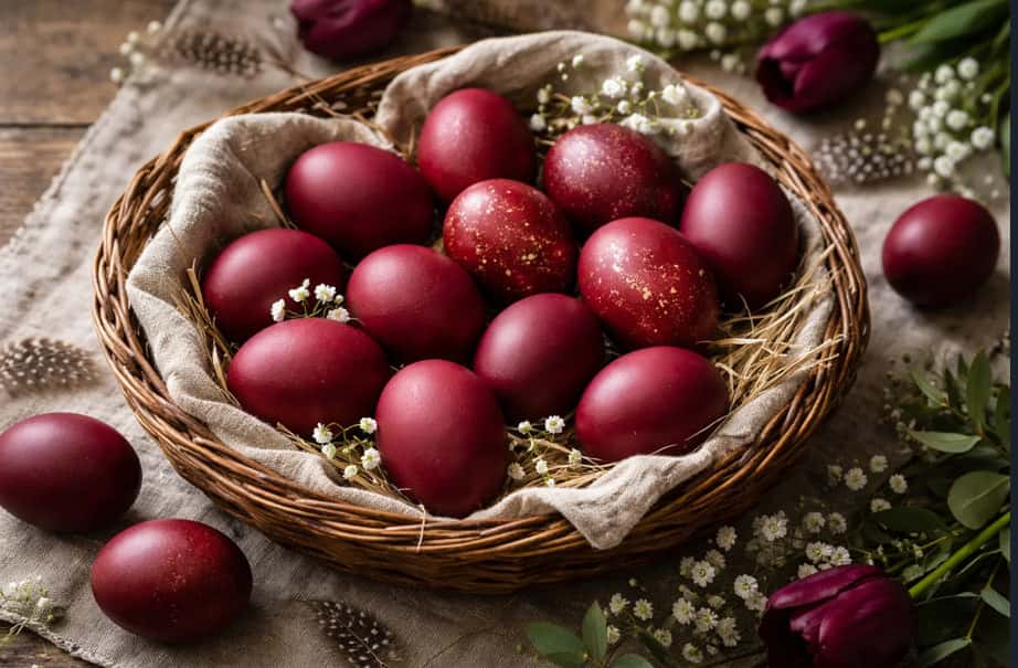 Соседи уже спрашивают рецепт: яйца красят в модный «бургунди» — нужен только чай