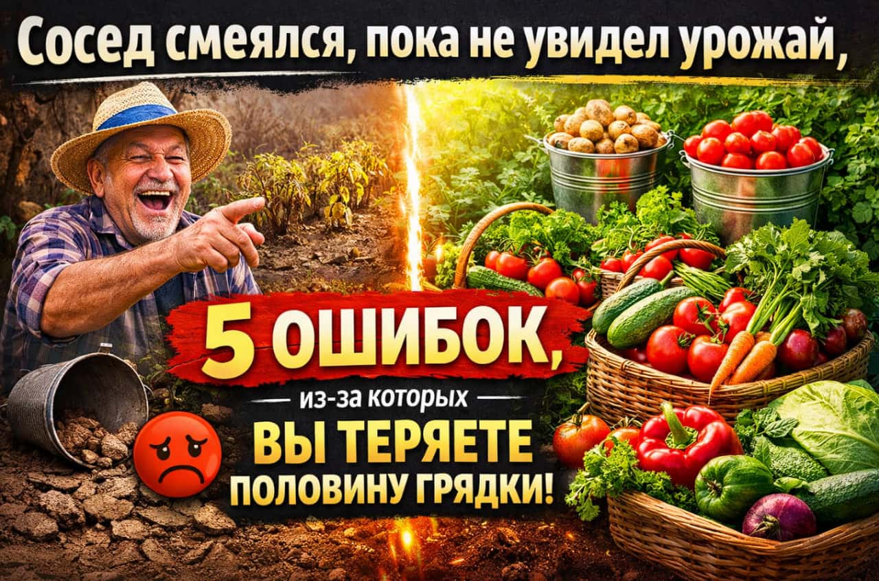 Сосед смеялся, пока не увидел урожай: 5 ошибок, из-за которых вы теряете половину грядки