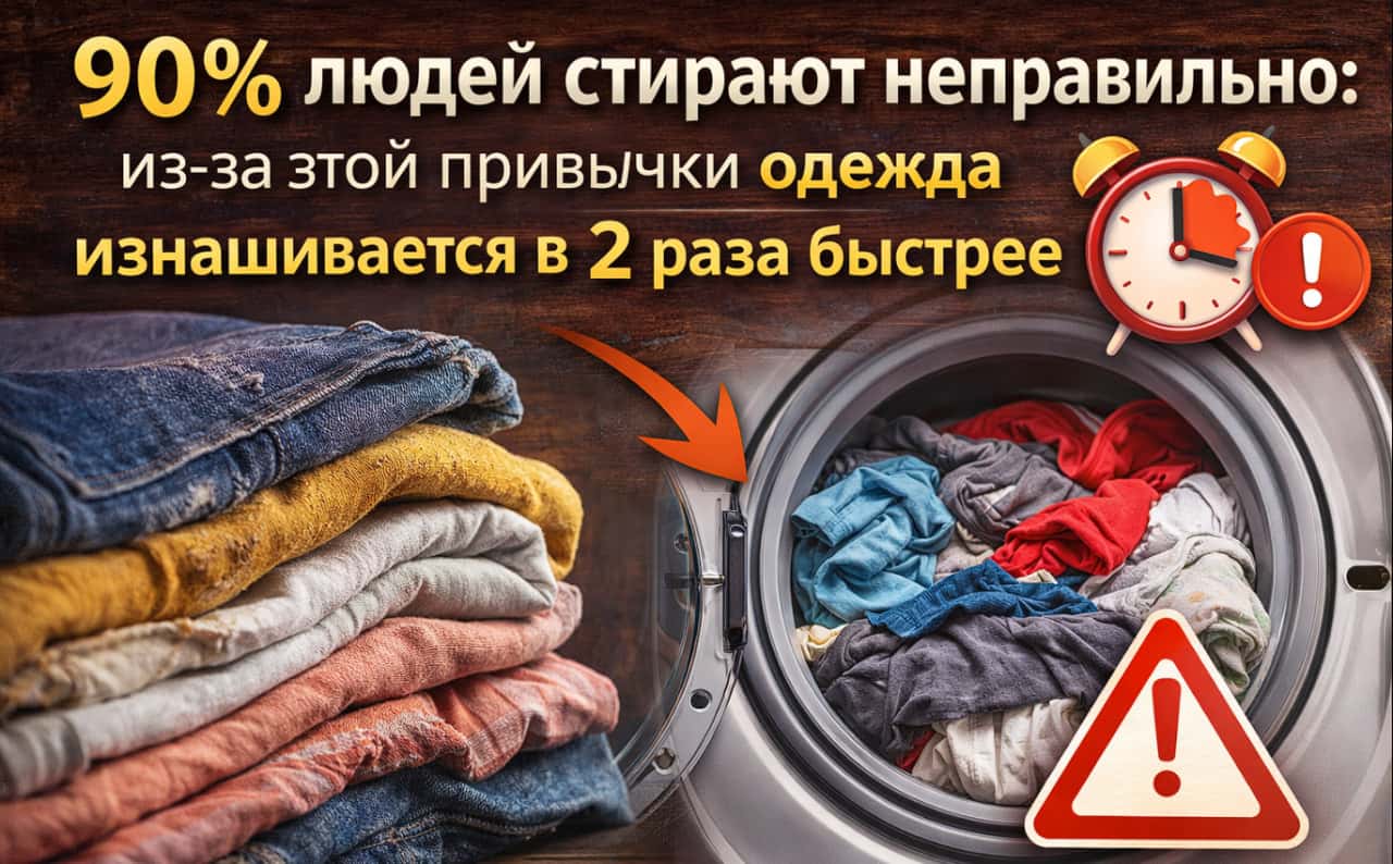 90% людей стирают неправильно: из-за этой привычки одежда изнашивается в 2 раза быстрее