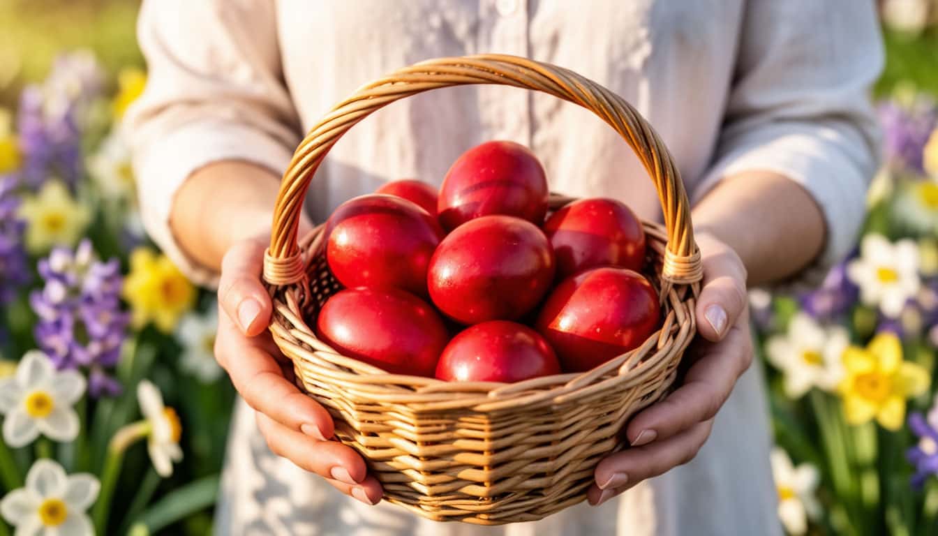 Простой и натуральный рецепт пасхальных яиц без красителей. Получается насыщенный красный цвет — глубже и красивее, чем из пакетиков.