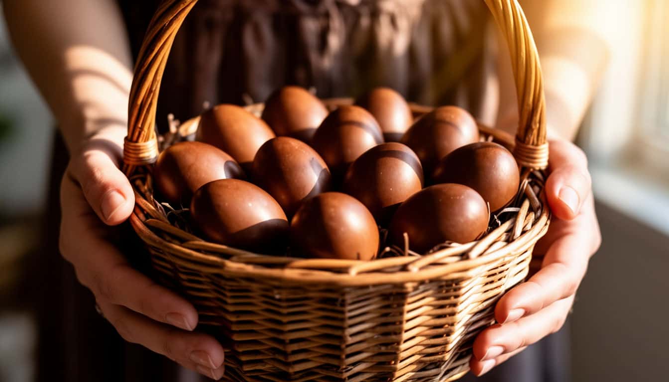 Шоколадные яйца на Пасху без химии: простой трюк с кофе — получите благородный оттенок за пару часов