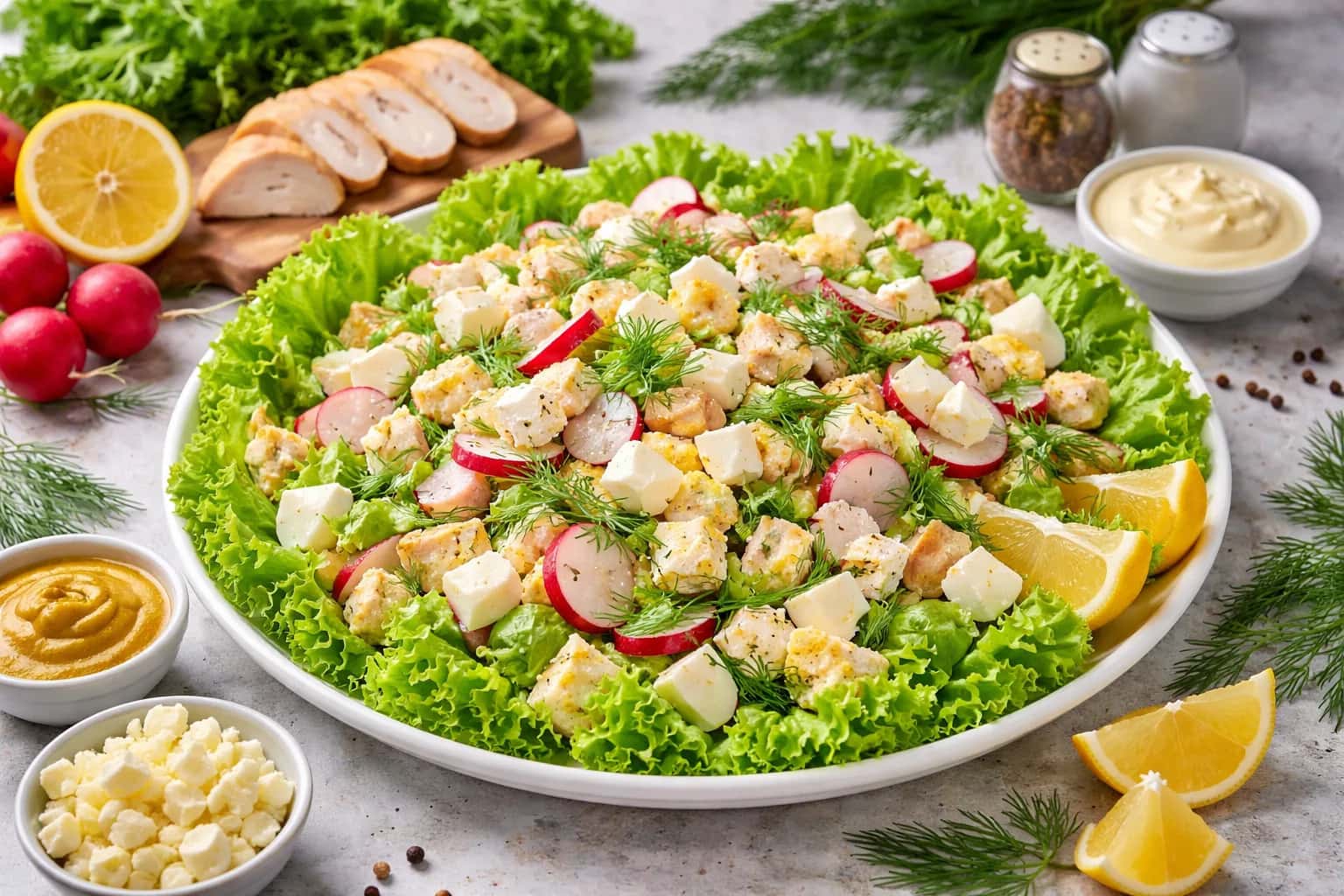 Этот салат исчезает со стола первым? Рецепт „Весеннего“ с сюрпризом - полезно, сытно и все просят добавку