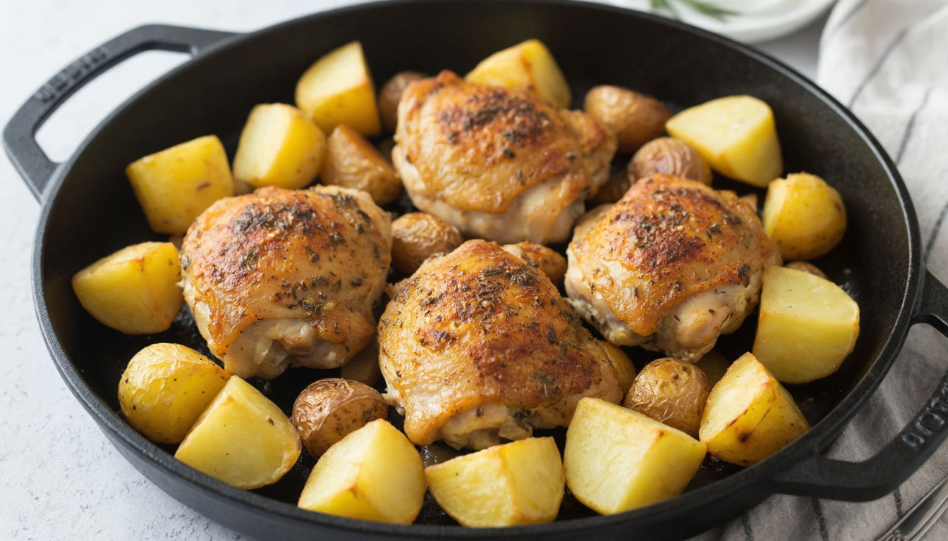 Быстрый ужин за час: сочные куриные бедрышки с картошкой в духовке - готовлю его, когда не хочется заморачиваться