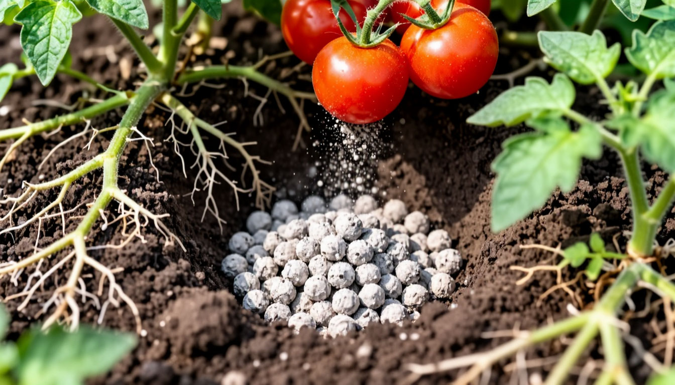 Томаты мясистые и без болезней: просто бросаю одну ложку этого средства в лунку при посадке — урожай растет как на дрожжах