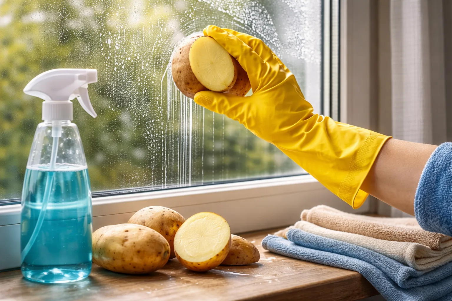 Перед пасхой натираю окна картошкой: лучше способа вы не увидите - легко, быстро и без разводов