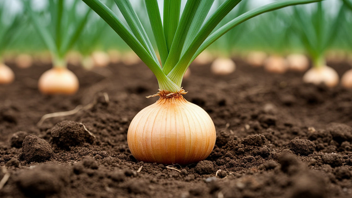 Секреты крупного лука без пожелтения: от подготовки почвы до сбора урожая - лук растет с кулак