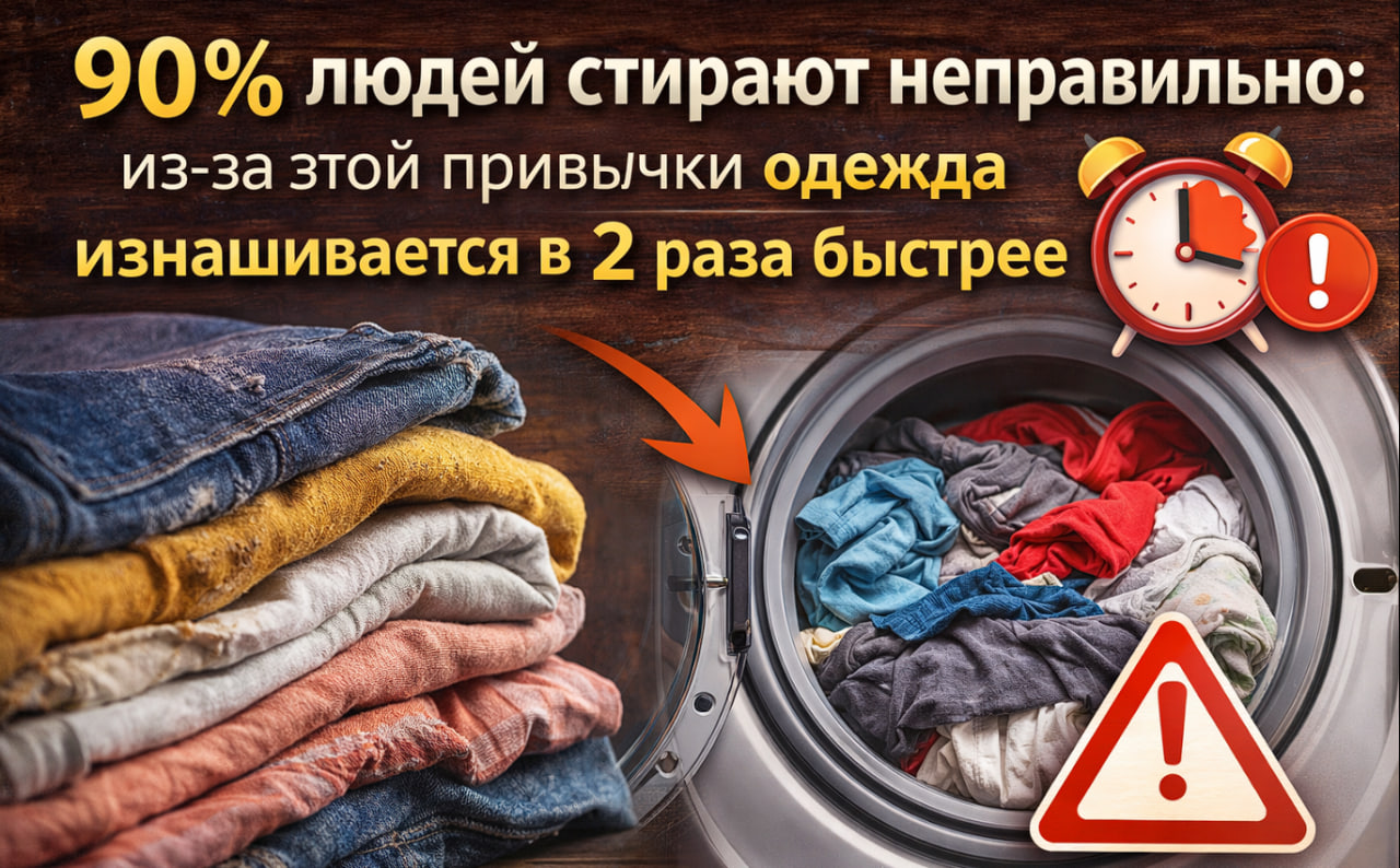 90% людей стирают неправильно: из-за этой привычки одежда изнашивается в 2 раза быстрее