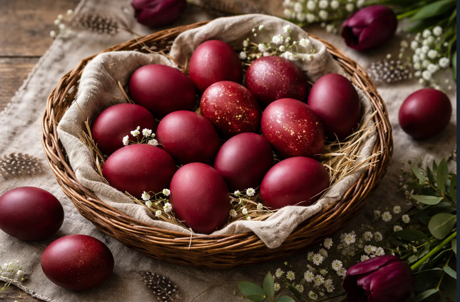 Соседи уже спрашивают рецепт: яйца красят в модный «бургунди» — нужен только чай