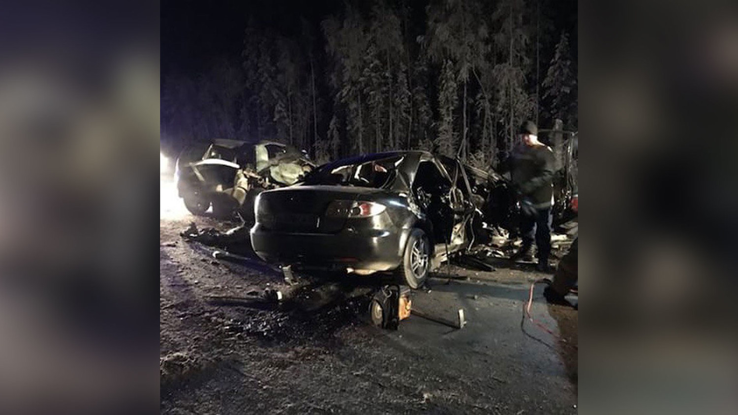 Последствия аварии с десятью погибшими в Югре. Список погибших