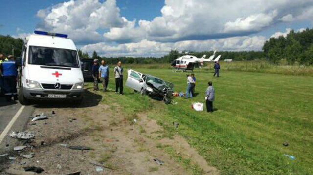 Вертолет МАЦ вылетел к месту ДТП в новой Москве, есть пострадавшие