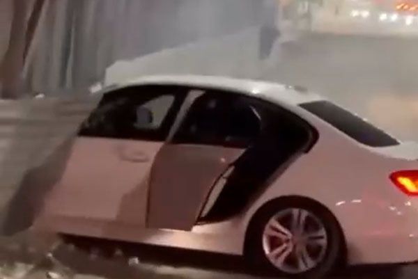 Блогер устроил ночной дрифт по Уфе на новенькой BMW и попал в ДТП