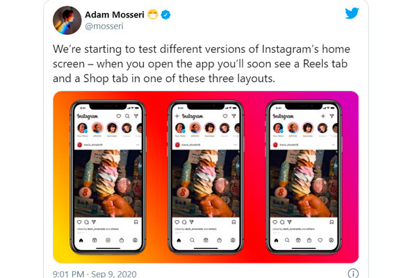 Инстаграм изменит дизайн главного экрана