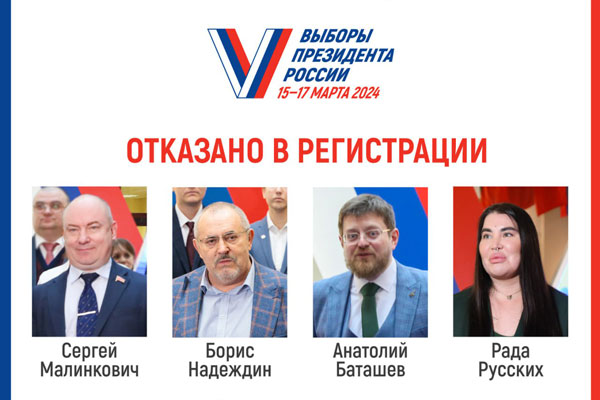 Кому ЦИК отказал в регистрации в кандидаты в президенты России?