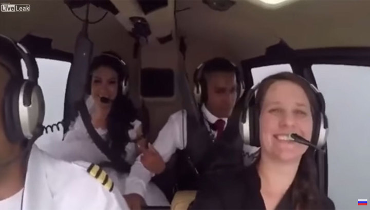 Невеста разбилась на вертолете по пути на свадьбу. Видео