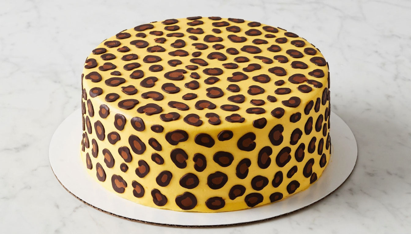 Пирог-сюрприз: снаружи обычный бисквит, а внутри — леопардовый принт